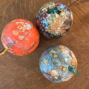 3 Reflections Christmas ornaments 1978